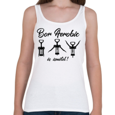 PRINTFASHION Bor Aerobic - Női atléta - Fehér női trikó