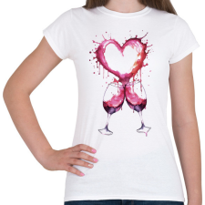 PRINTFASHION Bor szerelem - Női póló - Fehér női póló