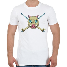 PRINTFASHION Bora and Katanas - Férfi póló - Fehér férfi póló