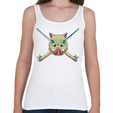 PRINTFASHION Bora and Katanas - Női atléta - Fehér női trikó