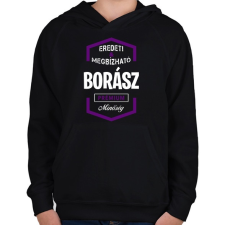 PRINTFASHION Borász prémium minőség - Gyerek kapucnis pulóver - Fekete gyerek pulóver, kardigán