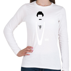 PRINTFASHION Borat - Női hosszú ujjú póló - Fehér