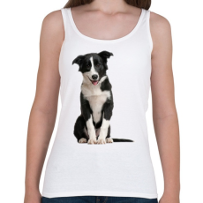 PRINTFASHION Border collie póló - Női atléta - Fehér