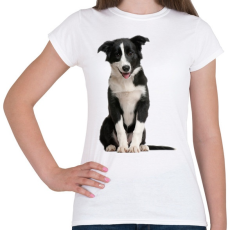 PRINTFASHION Border collie póló - Női póló - Fehér