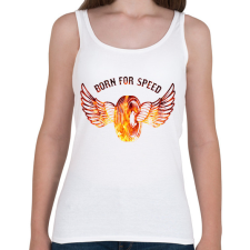 PRINTFASHION born for speed - Női atléta - Fehér női trikó