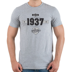 PRINTFASHION born-in-1937-(dark&lightgrey) - Férfi póló - Sport szürke