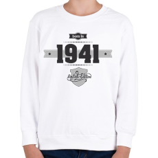 PRINTFASHION born-in-1941-(dark&lightgrey) - Gyerek pulóver - Fehér