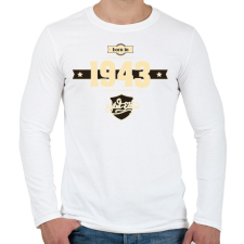 PRINTFASHION born-in-1943-cream-choco - Férfi hosszú ujjú póló - Fehér férfi póló