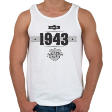 PRINTFASHION born-in-1943-(dark&lightgrey) - Férfi atléta - Fehér atléta, trikó
