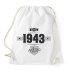 PRINTFASHION born-in-1943-(dark&lightgrey) - Sportzsák, Tornazsák - Fehér