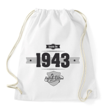 PRINTFASHION born-in-1943-(dark&lightgrey) - Sportzsák, Tornazsák - Fehér tornazsák