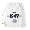 PRINTFASHION born-in-1947-(dark&lightgrey) - Sportzsák, Tornazsák - Fehér