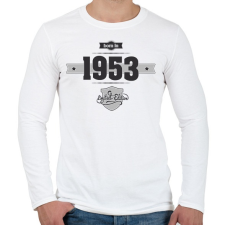 PRINTFASHION born-in-1953-(dark&lightgrey) - Férfi hosszú ujjú póló - Fehér férfi póló