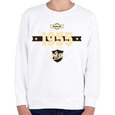 PRINTFASHION born-in-1955-cream-choco - Gyerek pulóver - Fehér