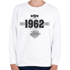 PRINTFASHION born-in-1962-(dark&lightgrey) - Gyerek pulóver - Fehér gyerek pulóver, kardigán