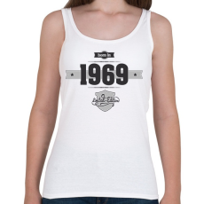 PRINTFASHION born-in-1969-(dark&lightgrey) - Női atléta - Fehér