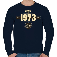 PRINTFASHION born-in-1973-cream-choco - Férfi pulóver - Sötétkék férfi pulóver, kardigán