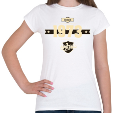 PRINTFASHION born-in-1973-cream-choco - Női póló - Fehér