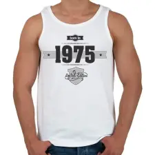PRINTFASHION born-in-1975-(dark&lightgrey) - Férfi atléta - Fehér atléta, trikó