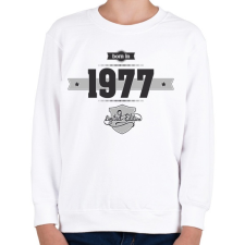 PRINTFASHION born-in-1977-(dark&lightgrey) - Gyerek pulóver - Fehér gyerek pulóver, kardigán