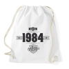PRINTFASHION born-in-1984-(dark&lightgrey) - Sportzsák, Tornazsák - Fehér