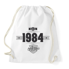 PRINTFASHION born-in-1984-(dark&lightgrey) - Sportzsák, Tornazsák - Fehér tornazsák