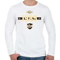 PRINTFASHION born-in-1985-cream-choco - Férfi hosszú ujjú póló - Fehér