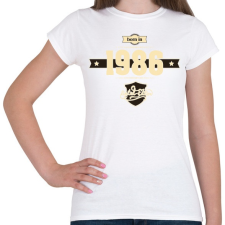 PRINTFASHION born-in-1986-cream-choco - Női póló - Fehér női póló
