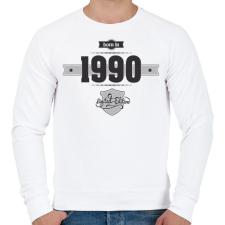 PRINTFASHION born-in-1990-(dark&lightgrey) - Férfi pulóver - Fehér férfi pulóver, kardigán