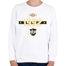 PRINTFASHION born-in-1992-cream-choco - Gyerek pulóver - Fehér