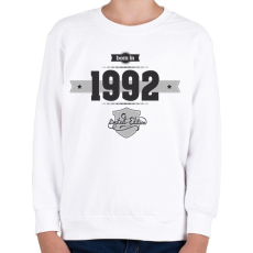 PRINTFASHION born-in-1992-(dark&lightgrey) - Gyerek pulóver - Fehér