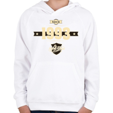 PRINTFASHION born-in-1993-cream-choco - Gyerek kapucnis pulóver - Fehér gyerek pulóver, kardigán