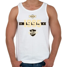 PRINTFASHION born-in-1995-cream-choco - Férfi atléta - Fehér atléta, trikó