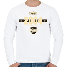 PRINTFASHION born-in-2004-cream-choco - Férfi pulóver - Fehér férfi pulóver, kardigán