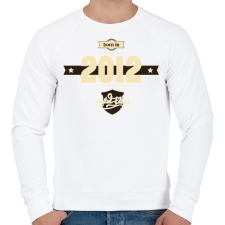 PRINTFASHION born-in-2012-cream-choco - Férfi pulóver - Fehér férfi pulóver, kardigán