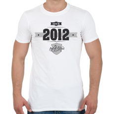 PRINTFASHION born-in-2012-(dark&lightgrey) - Férfi póló - Fehér