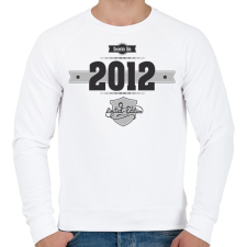 PRINTFASHION born-in-2012-(dark&lightgrey) - Férfi pulóver - Fehér férfi pulóver, kardigán