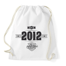 PRINTFASHION born-in-2012-(dark&lightgrey) - Sportzsák, Tornazsák - Fehér tornazsák