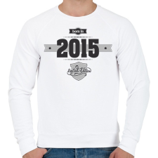 PRINTFASHION born-in-2015-(dark&lightgrey) - Férfi pulóver - Fehér férfi pulóver, kardigán