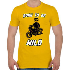 PRINTFASHION born-to-be-wild-black - Férfi póló - Sárga