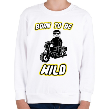 PRINTFASHION born-to-be-wild-black - Gyerek pulóver - Fehér gyerek pulóver, kardigán