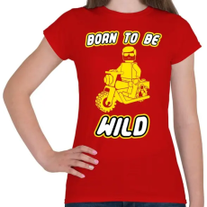 PRINTFASHION born-to-be-wild-yellow - Női póló - Piros