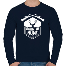 PRINTFASHION Born to hunt - Férfi pulóver - Sötétkék férfi pulóver, kardigán