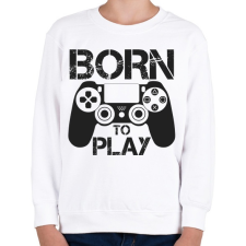 PRINTFASHION Born to play - Gyerek pulóver - Fehér gyerek pulóver, kardigán