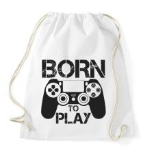 PRINTFASHION Born to play - Sportzsák, Tornazsák - Fehér tornazsák