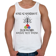 PRINTFASHION Boromir kockát hozott volna - Férfi atléta - Fehér