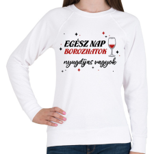 PRINTFASHION Borozhatok - Nyugdíjas - Női pulóver - Fehér női pulóver, kardigán