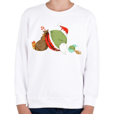 PRINTFASHION Borsó Mikulás - Gyerek pulóver - Fehér gyerek pulóver, kardigán
