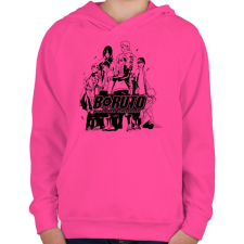 PRINTFASHION Boruto - Gyerek kapucnis pulóver - Fukszia gyerek pulóver, kardigán