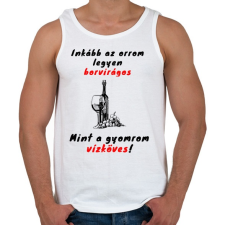 PRINTFASHION borvirág - Férfi atléta - Fehér atléta, trikó